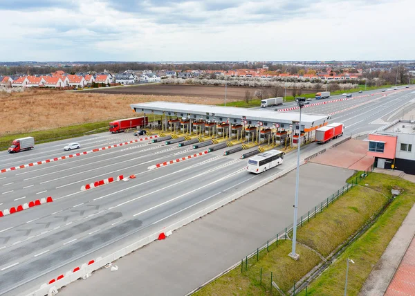 Freeway Toll Booth Checkpoint Road — 스톡 사진