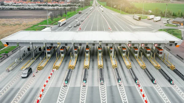 Freeway Toll Booth Checkpoint Road — Zdjęcie stockowe