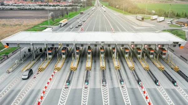 Autópályadíj Állomás Ellenőrző Pont Úton — Stock Fotó