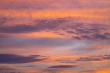 Bright colorful sky at sunset, sky for background