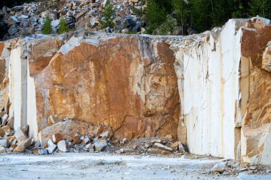 Yellow stones from sand and sandstone, smooth stones for background, rock