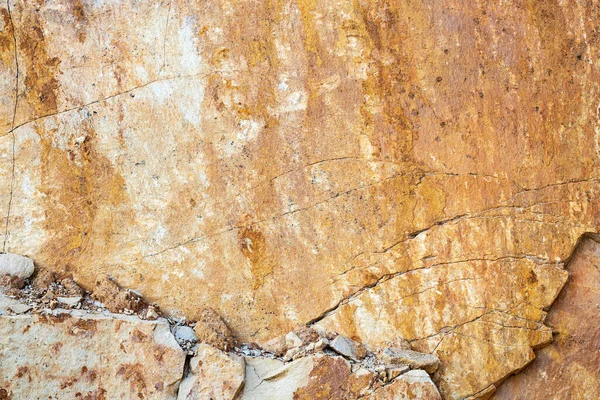 Texture Sandstone Many Cracks Orange White — Stockfoto