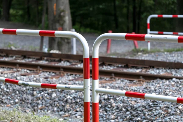 Fences Railway Prohibiting Passage Rails —  Fotos de Stock