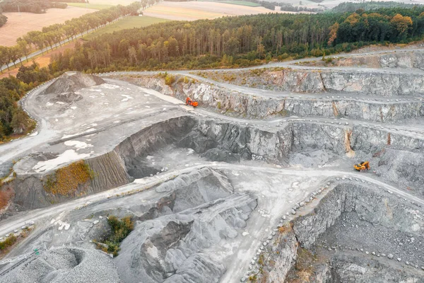 View from a height of a quarry for the extraction of magnesium and other valuable metals
