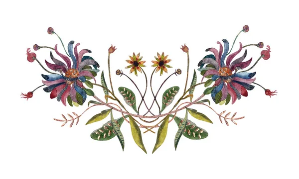 Aquarell Blume im Vintage-Stil. Illustrationen zur Handzeichnung. — Stockfoto