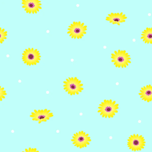 Motif Floral Marguerite Jaune Motif Fleurs Marguerite Bon Pour Tissu — Image vectorielle