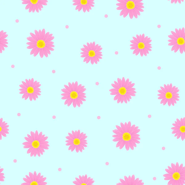 Pink Daisy Seamless Pattern Floral Pattern Good Fabric Textile Wallpaper — Stock Vector