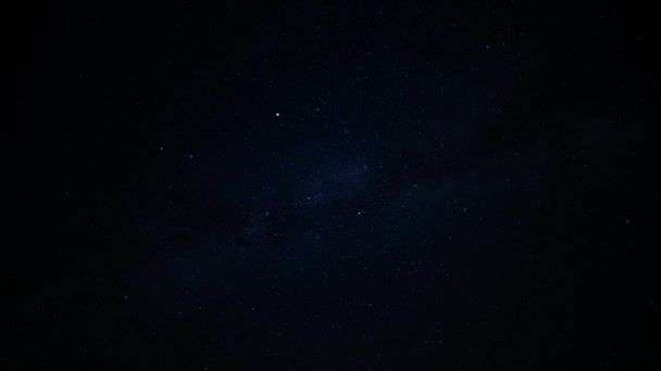 Звездная Ночь Ослепляющая Сияющими Звездами — стоковое видео