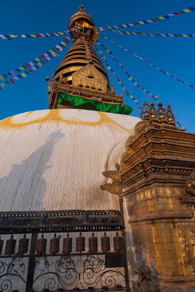 Templo Dos Macacos Katmandu Nepal Dezembro 2021 — Fotografia de Stock