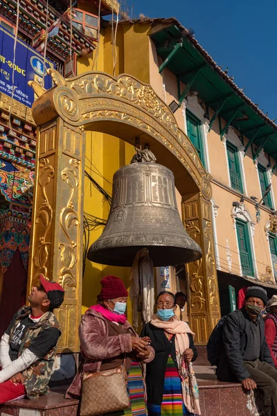 Grande Stupa Kathmandu Nepal Dezembro 2021 — Fotografia de Stock