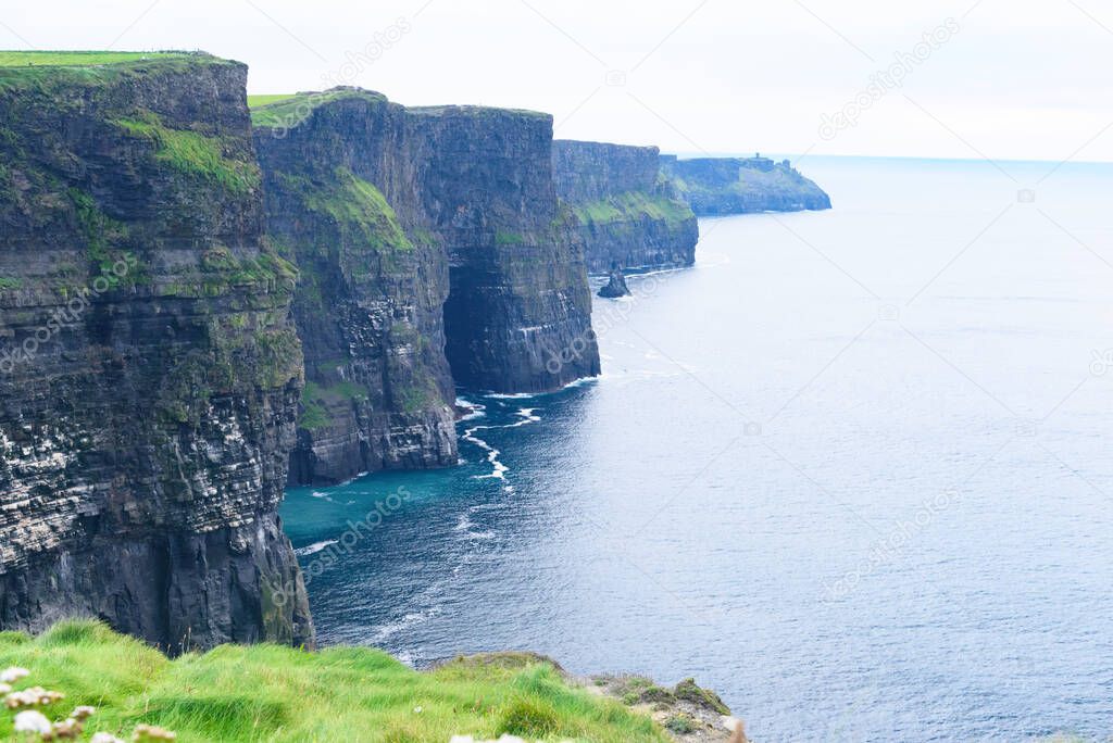 Republic of Ireland, Cliffs of Moher. popular tourist route