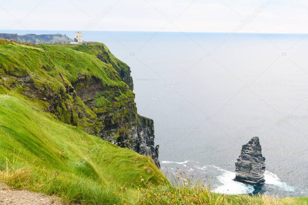 Republic of Ireland, Cliffs of Moher. popular tourist route