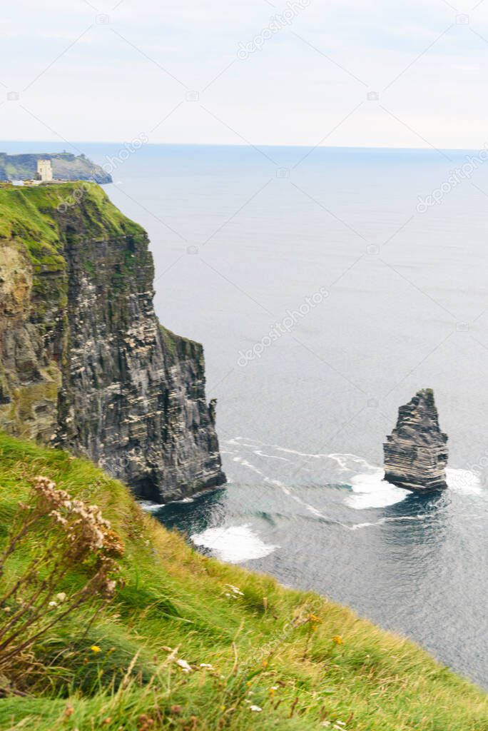 Republic of Ireland, Cliffs of Moher. popular tourist route