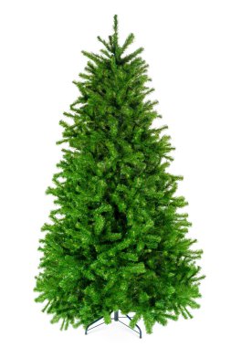 Beyaz arka planda izole edilmiş güzel noel ağacı