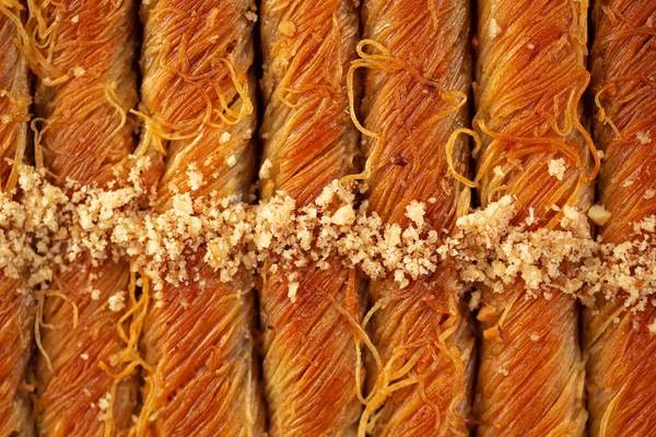 Top uitzicht voedsel patroon textuur van Turkse baklava — Stockfoto