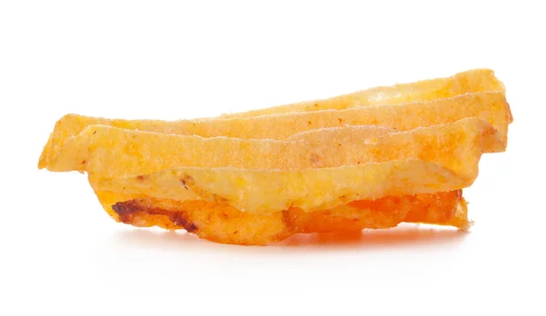 Ремни картофельные чипсы изолированы на белом фоне — стоковое фото