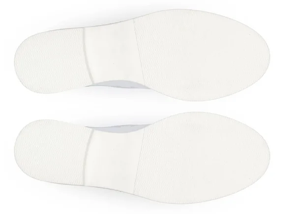 Parte inferior de los zapatos, aislado sobre fondo blanco . — Foto de Stock