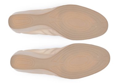 Ayakkabı, beyaz zemin üzerine izole alt.