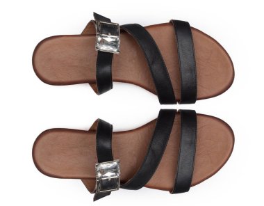 Beyaz arka planda izole edilmiş botlar. Üstte görüntü.