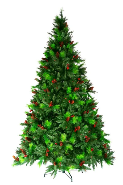 Schöner Weihnachtsbaum isoliert auf weißem Hintergrund — Stockfoto