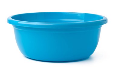 Plastik boş havza beyaz arkaplanda izole.