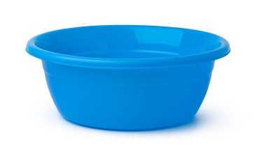 Plastik boş havza beyaz arkaplanda izole.