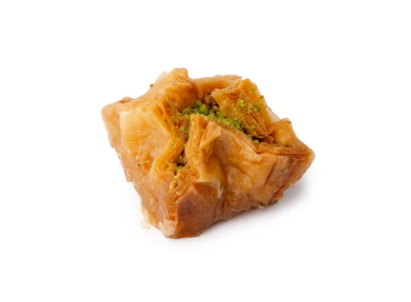 Baklava sobremesa com pistaccio isolado sobre fundo branco — Fotografia de Stock