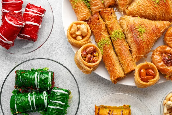Турецкий десерт с медом, крупным планом — стоковое фото