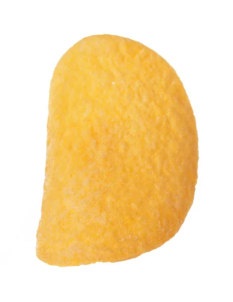 Potato chips close up on white background — Stock Photo, Image