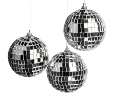 Mini disko topu beyaz arkaplanda izole