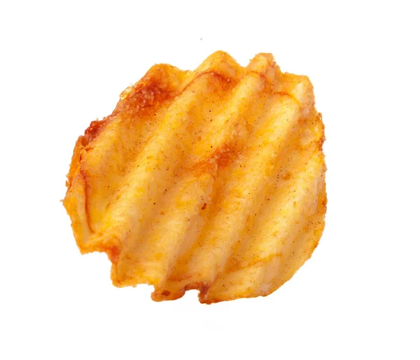 흰 배경에 분리되어 있는 삐걱 거리는 칩 — 스톡 사진
