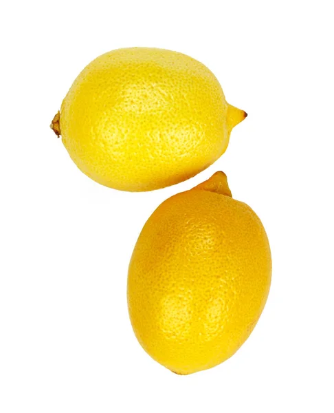 Frutas de limão inteiras isoladas em fundo branco — Fotografia de Stock