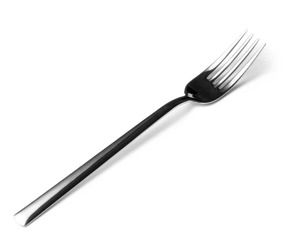 Silver cutlery fork isolated on white background — Stock Photo, Image