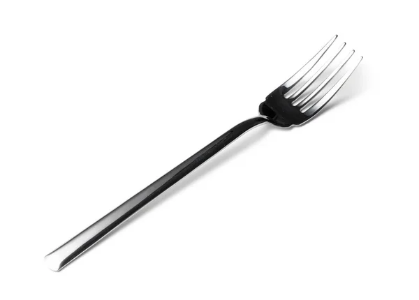 Silver cutlery fork isolated on white background — Stock Photo, Image