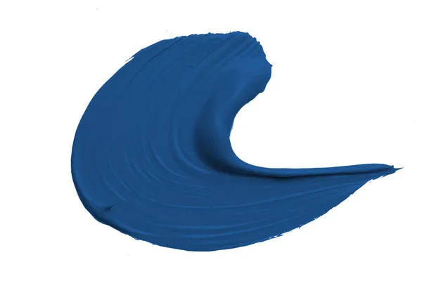 Классические синие мазки кистью на белом фоне — стоковое фото