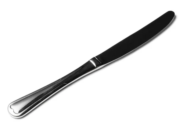 Nowy metalowy nóż izolowany na białym tle — Zdjęcie stockowe