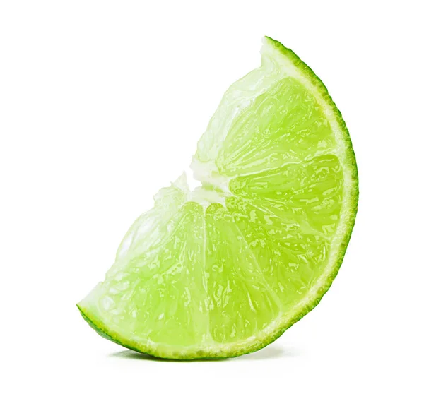 Pieces of lime isolated on white background — Stock Photo, Image