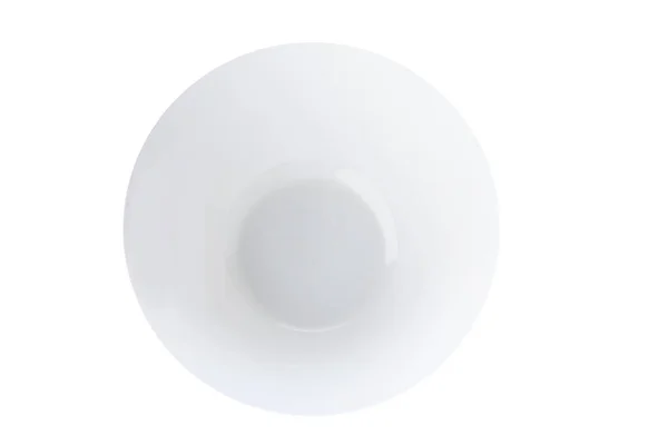 Placa cerâmica branca isolada sobre fundo branco — Fotografia de Stock