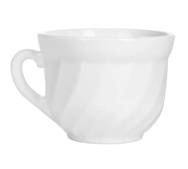 Біла чашка чаю ізольована на білому тлі — стокове фото