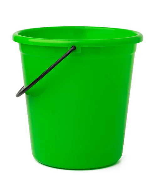 Single plastic bucket isolated on a white background — Stock Photo, Image