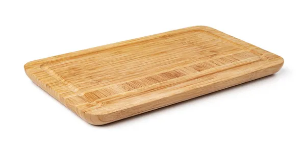Wooden cutting board on a white background — Stock Photo, Image