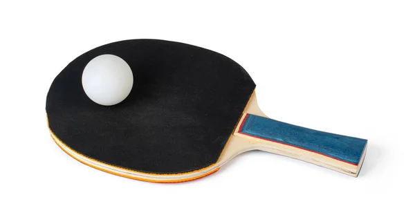 Rakietka do tenisa stołowego izolowana na białym tle — Zdjęcie stockowe