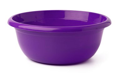 Plastik boş havza beyaz arkaplanda izole.