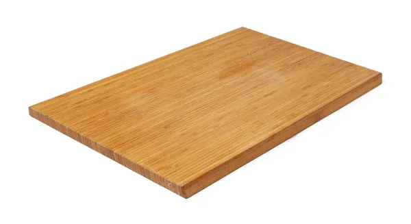 Drewniana deska do cięcia na białym tle — Zdjęcie stockowe