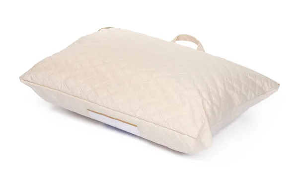 Нова подушка в упаковці ізольована на білому тлі — стокове фото