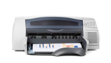 Lazer ev yazıcısı beyaz arkaplanda izole edildi