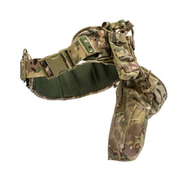 Beyaz arka planda izole edilmiş askeri zırh.