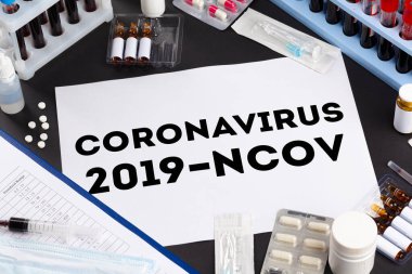 Coronavirüs salgını konsepti. Coronavirüs teşhisi, laboratuvar testleri.