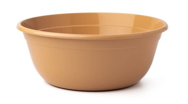Plastik boş havza beyaz arkaplanda izole.