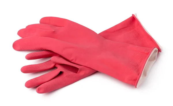 Lateksowe rękawice ochronne izolowane na białym tle — Zdjęcie stockowe